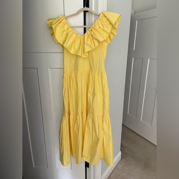 Tuckernuck Hyacinth House Yellow Ruffle Josie Dress Sleeveless Maxi - Picture 6 of 6